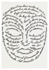 Mask caligrams 04 by Carlos Amorales contemporary artwork drawing works on paper