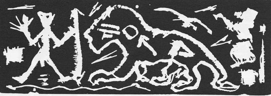 Ich in England by A.R. Penck contemporary artwork Print