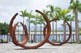 Arcs in Disorder 3 Arcs x 5 by Bernar Venet contemporary artwork sculpture