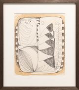 Untitled by Mona Saudi contemporary artwork drawing works on paper