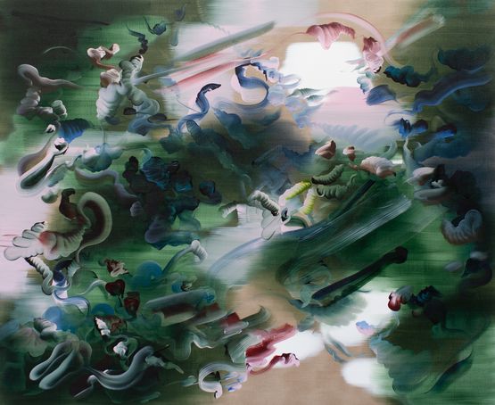 Moon Gardens by Grace Wright contemporary artwork Painting
