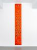 Counter Painting on KIMONO OBI - Red by Tatsuo Miyajima contemporary artwork Painting