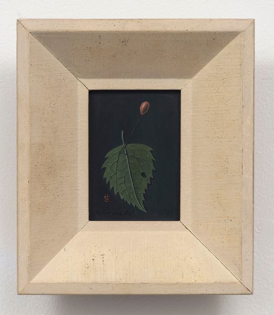 Leaf with Pin and Ladybug by Gertrude Abercrombie contemporary artwork Painting