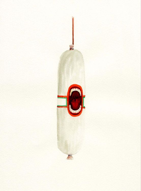 Bacon Salami by Klega contemporary artwork Painting