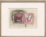 Study for cube by Tetsumi Kudo contemporary artwork drawing works on paper