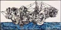 Suspended Between Border by Kevork Mourad contemporary artwork Painting