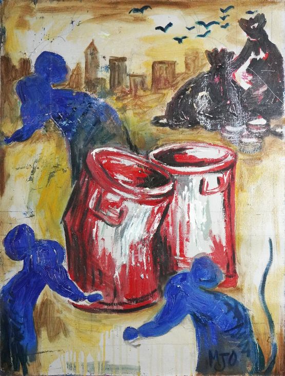 Manilascape 4 by Manuel Ocampo contemporary artwork Painting