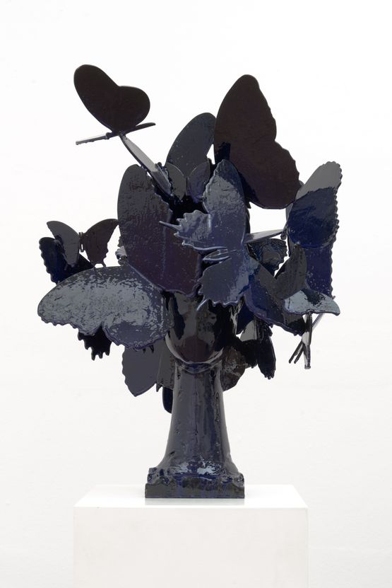 Blue Butterflies by Manolo Valdes contemporary artwork Painting