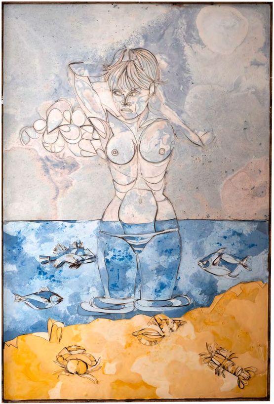 The Venus Anadyomene by Ugo Schildge contemporary artwork Mixed Media