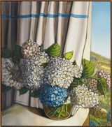 Hydrangeas  Garden by Sam Michelle contemporary artwork painting