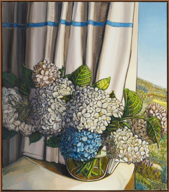 Hydrangeas  Garden by Sam Michelle contemporary artwork Painting