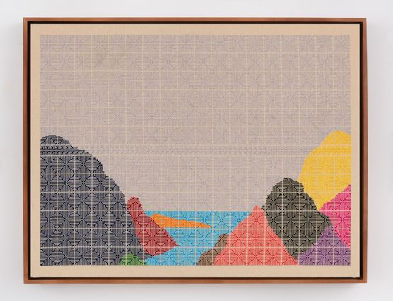 Id rather give back the waves to the sea by Jordan Nassar contemporary artwork Textile