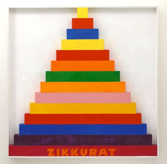 Zikkurat 9 by Joe Tilson contemporary artwork Painting