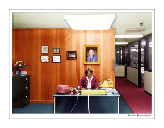 First Jobs Receptionist 1977 by Tracey Moffatt contemporary artwork Works on Paper