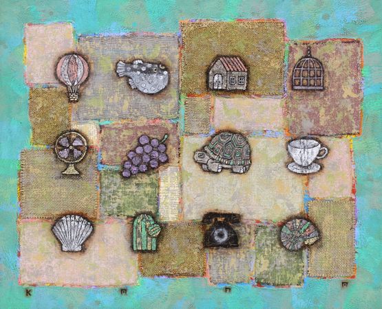 Icons by Yuji Kanamaru contemporary artwork Painting