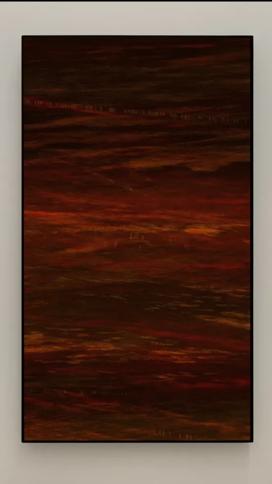 Genesis by Michal Rovner contemporary artwork Moving Image