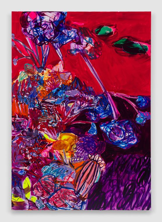 Once again she found herself betrayed by this forsaken climate by Jade Fadojutimi contemporary artwork Painting