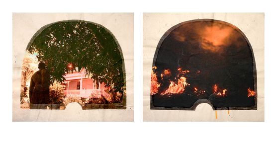 Plantation Diptych No. 12 by Tracey Moffatt contemporary artwork Works on Paper