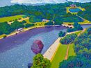 Google Earth Road Trip to UK Hyde Park by Stephen Wong Chun Hei contemporary artwork Painting