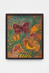 Borboletas e passaros na floresta by Grauben Do Monte Lima contemporary artwork painting