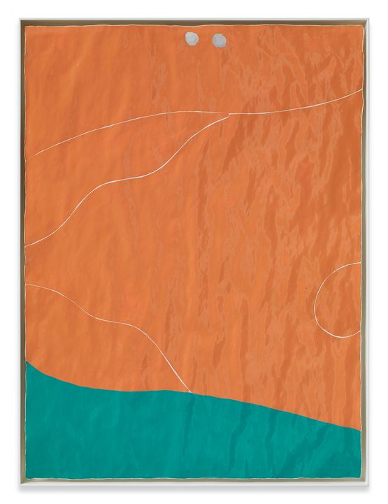 Orange and Blue by Gary Hume contemporary artwork Painting
