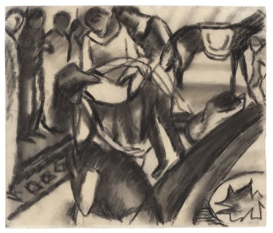 Gesturzt by August Macke contemporary artwork Works on Paper