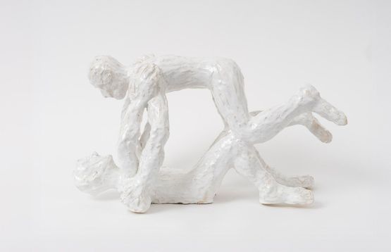 white embrace by Andrew Lord contemporary artwork Sculpture