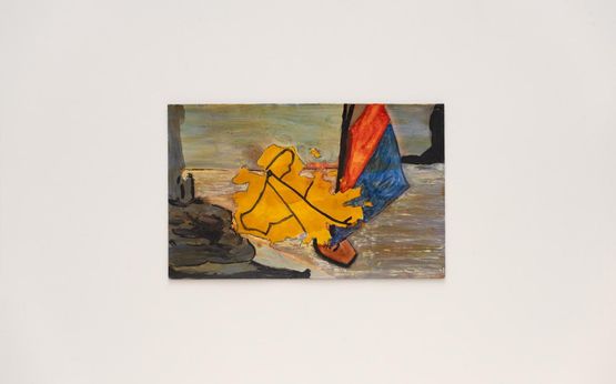 Untitled Yellow Antigua and Windsurfer by Frank Walter contemporary artwork Painting