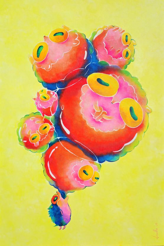 Exhale On Hold by Clasutta contemporary artwork Painting