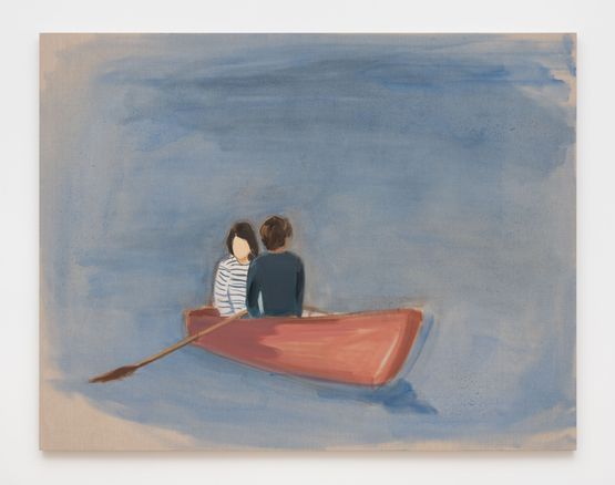 Red Boat by Gideon Rubin contemporary artwork Painting
