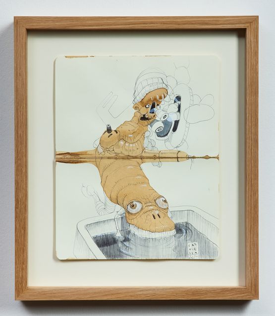 Coffee drawing  1 December 2020 by Jose Castiella contemporary artwork Works on Paper