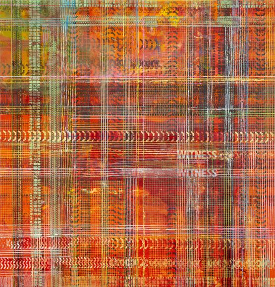 Net-Grid tread crosshatched by Mandy El-Sayegh contemporary artwork Painting