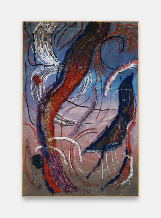 Sky Painting 63 by Gene AHern contemporary artwork Textile