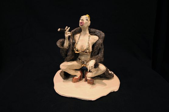 Jennifer Lopez playing a stripper in the movie Hustlers by Ioana Maria Sisea contemporary artwork Sculpture