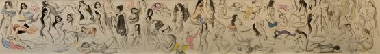 Nude Scroll by BenCab contemporary artwork Drawing