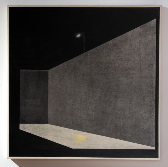 Moon  streetlights by Cheng Hung contemporary artwork Drawing