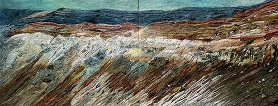 Rocks at the Beginning I by Tamara Haddad contemporary artwork Painting