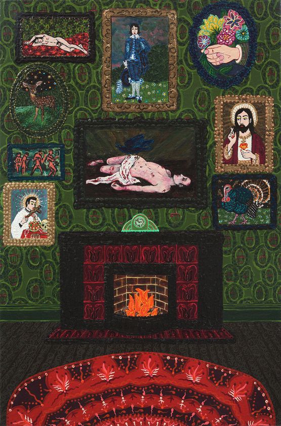 Terms of Endurement A Well Hung Salon - St Vincent of Saragossa by Laura Williams contemporary artwork Painting