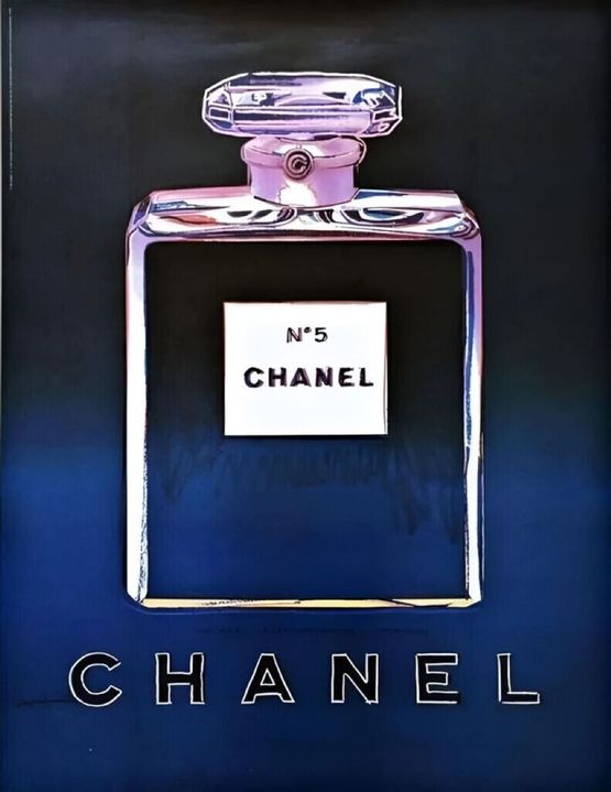 Chanel N5 Original vintage poster - Black by Andy Warhol contemporary artwork Works on Paper