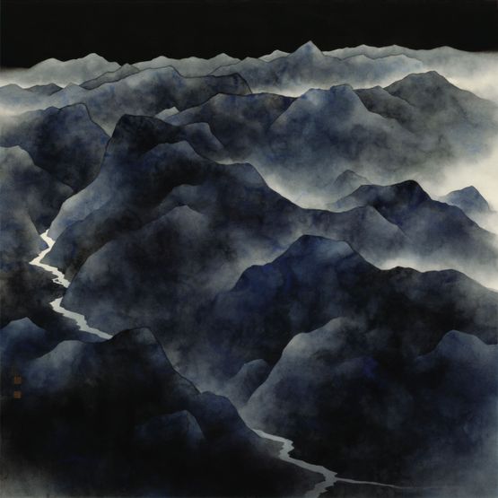 Mountains and Rivers-Sutra Metamorphosis No.2 by Chan Keng-Tin contemporary artwork Painting