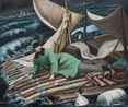 Wooden Raft by Qin Qi contemporary artwork Painting