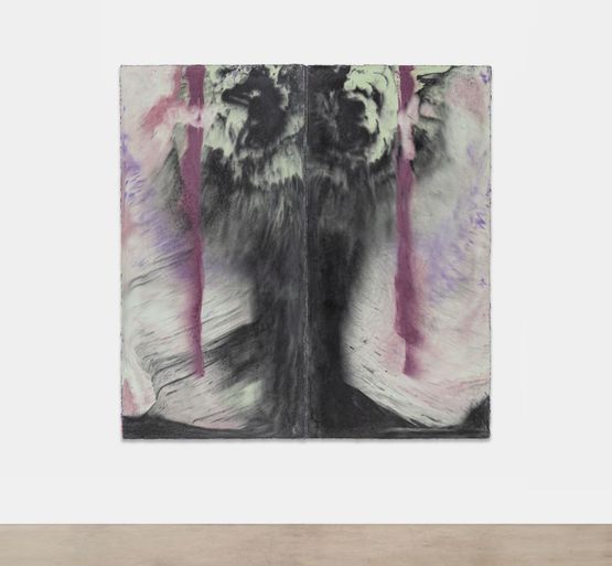 Untitled creeping leg over lavender by Harminder Judge contemporary artwork Painting