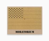 Moratorium Gold Rainbow American Flag for Jasper in the Style of the Artists Boyfriend by Jonathan Horowitz contemporary artwork print