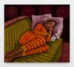 Strangers at The Bottom of a Hill Bedimmed Boundaries by Wangari Mathenge contemporary artwork Painting