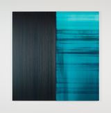 Untitled Lamp Black  Caribbean Turquoise by Callum Innes contemporary artwork painting