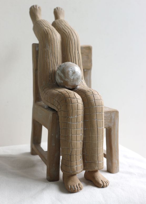 Jupiter On Her Laps by Restu Ratnaningtyas contemporary artwork Sculpture