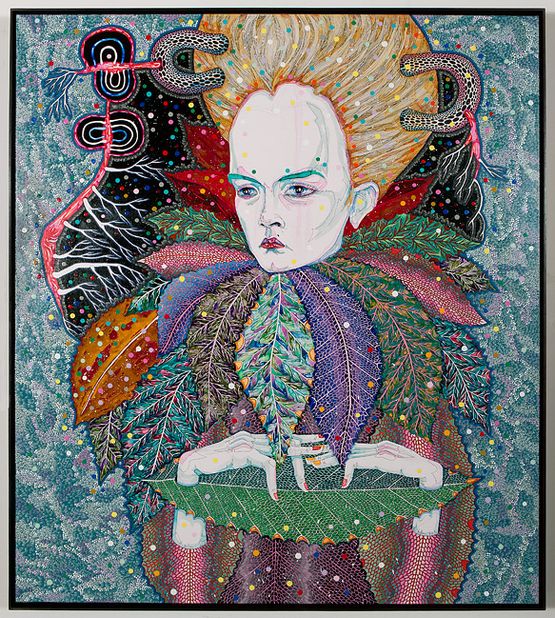 of pollen by Del Kathryn Barton contemporary artwork Painting
