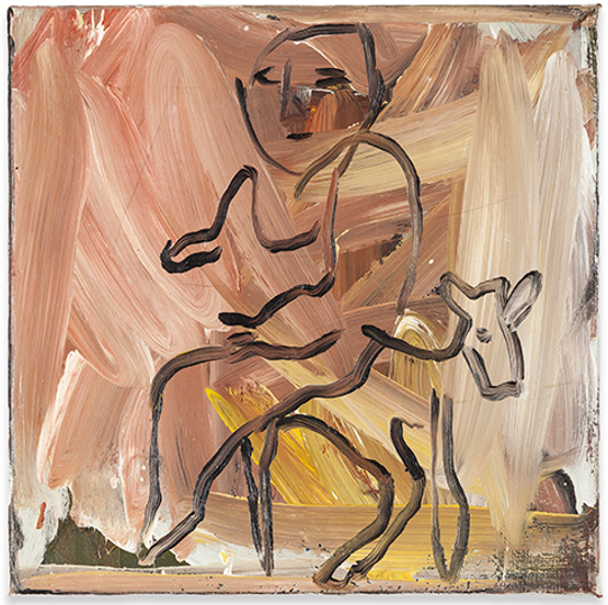Mann Auf Schaf by Walter Dahn contemporary artwork Painting
