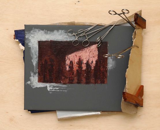 Surgery Zombie Abstraction and Covid Series 3 by Ng Joon Kiat contemporary artwork Painting