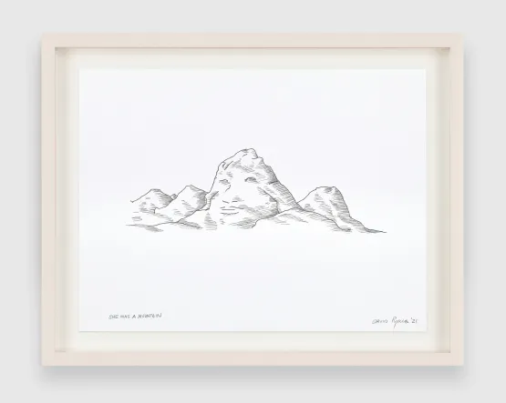 She Was A Mountain by David Byrne contemporary artwork Works on Paper